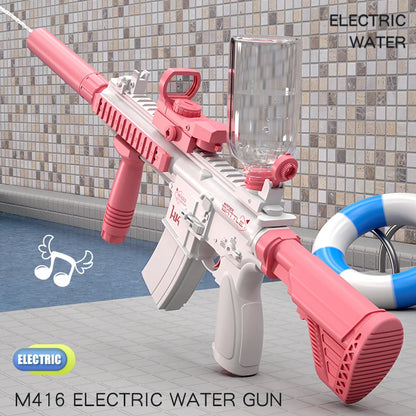 M416 Water Gun Electric Pistol Shooting Toy Full Automatic Summer Shoot Beach Outdoor Fun Toy For Children Boys Girl Adults Gift